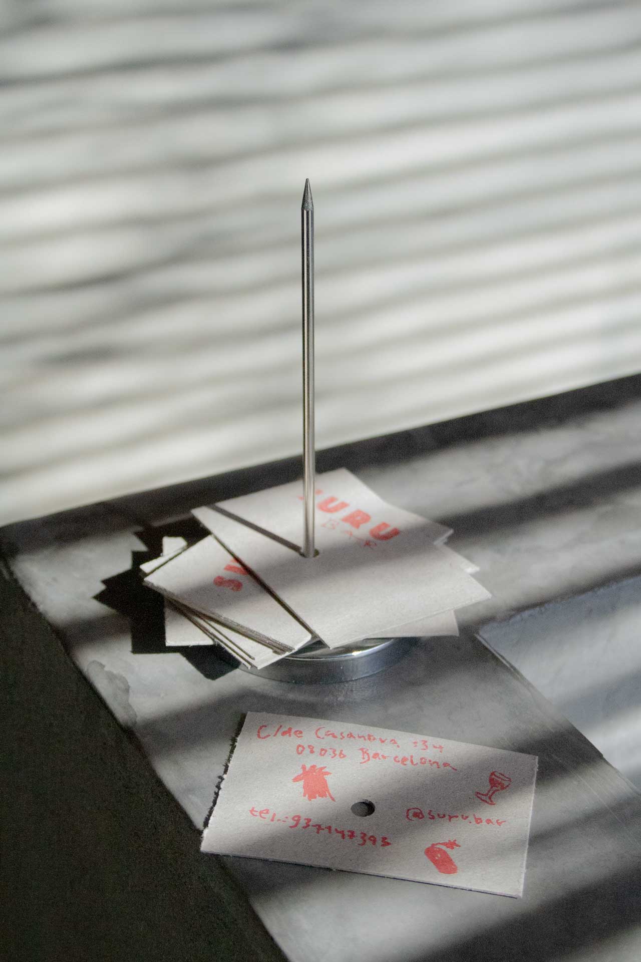 corporate identity branding for suru bar barcelona menu restaurant skewer yakitori wine