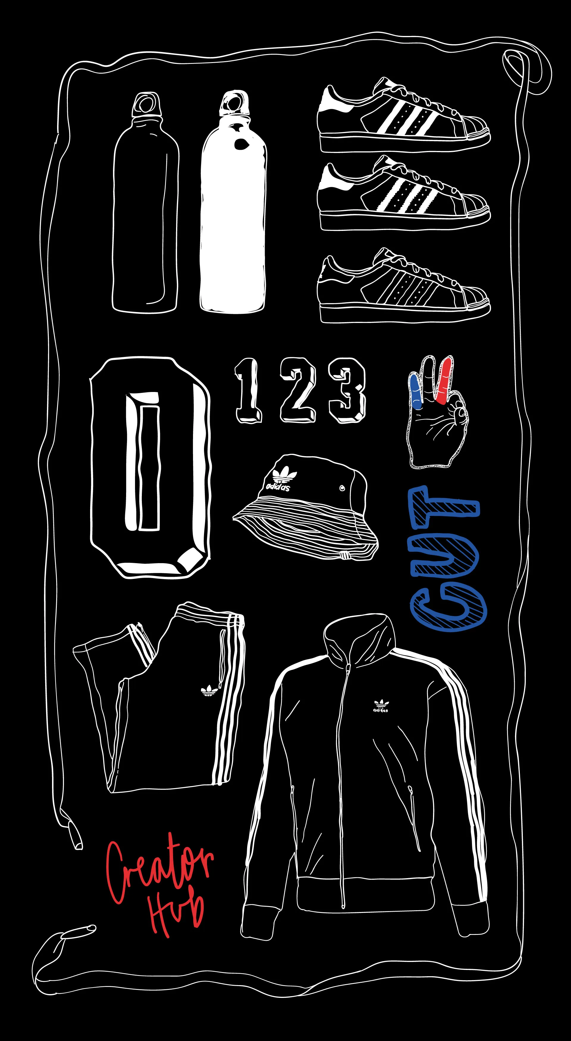 adidas creative hub paris illustrations patches video
